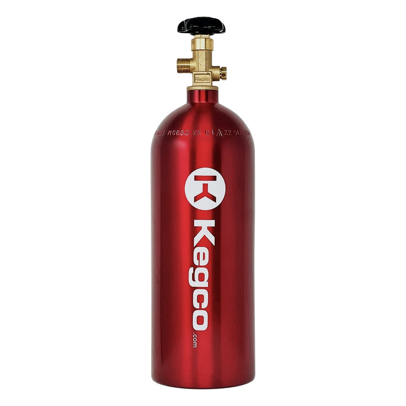5 lb. Aluminum CO2 Tank with Electric Red Epoxy Finish