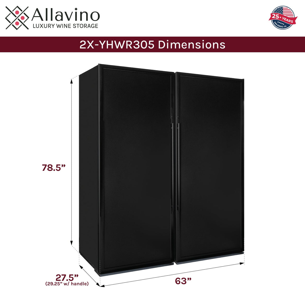 2X-YHWR305-SD Dimensions