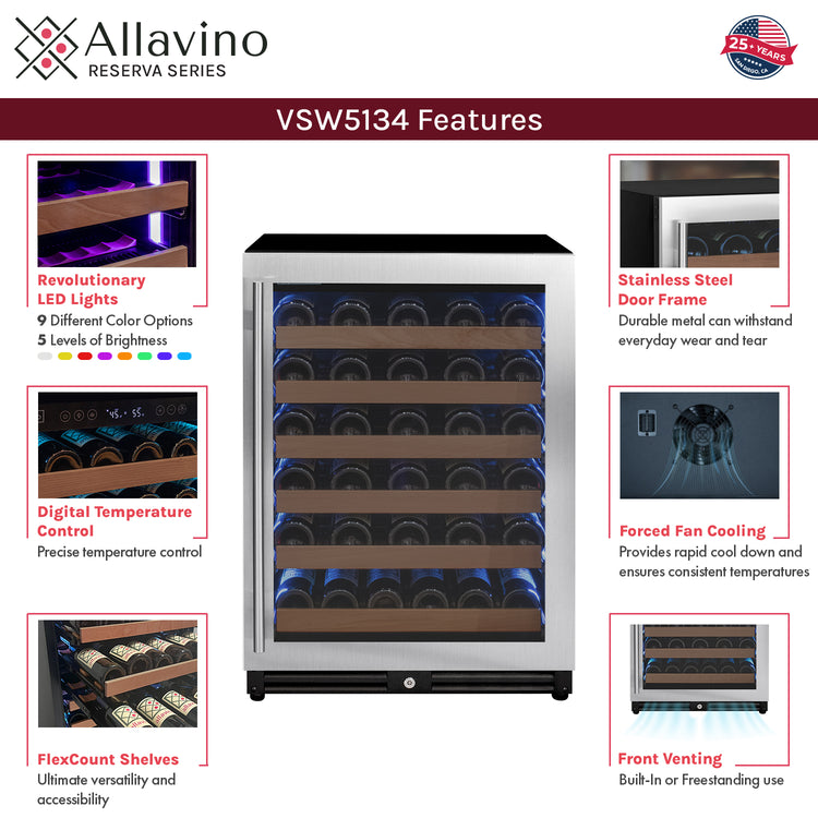 wine refrigerator features