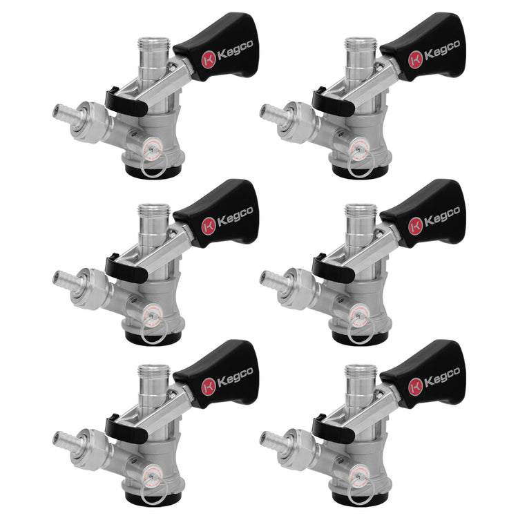 D System Keg Tap Coupler with Ergonomic Handle - Set of 6