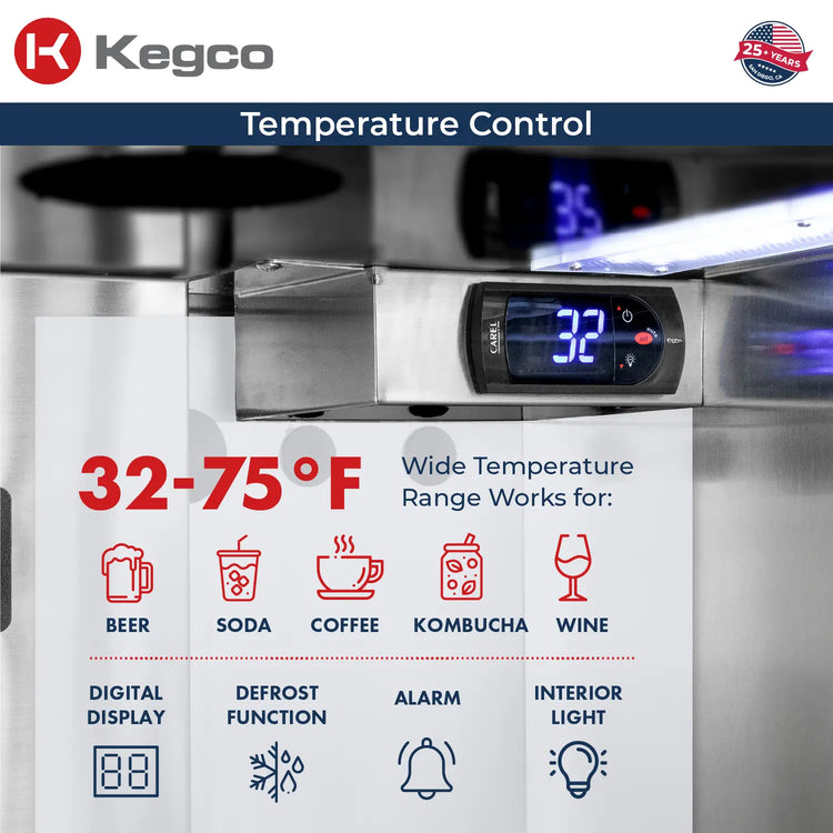ADA kegerator digital temperature display