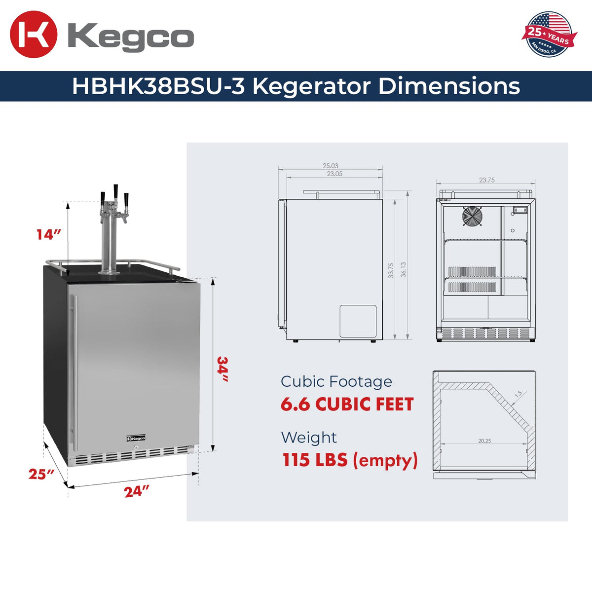 HBHK38BSU-3 Dimensions