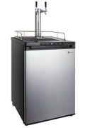 24" Wide Homebrew Dual Tap Stainless Steel Digital Kegerator