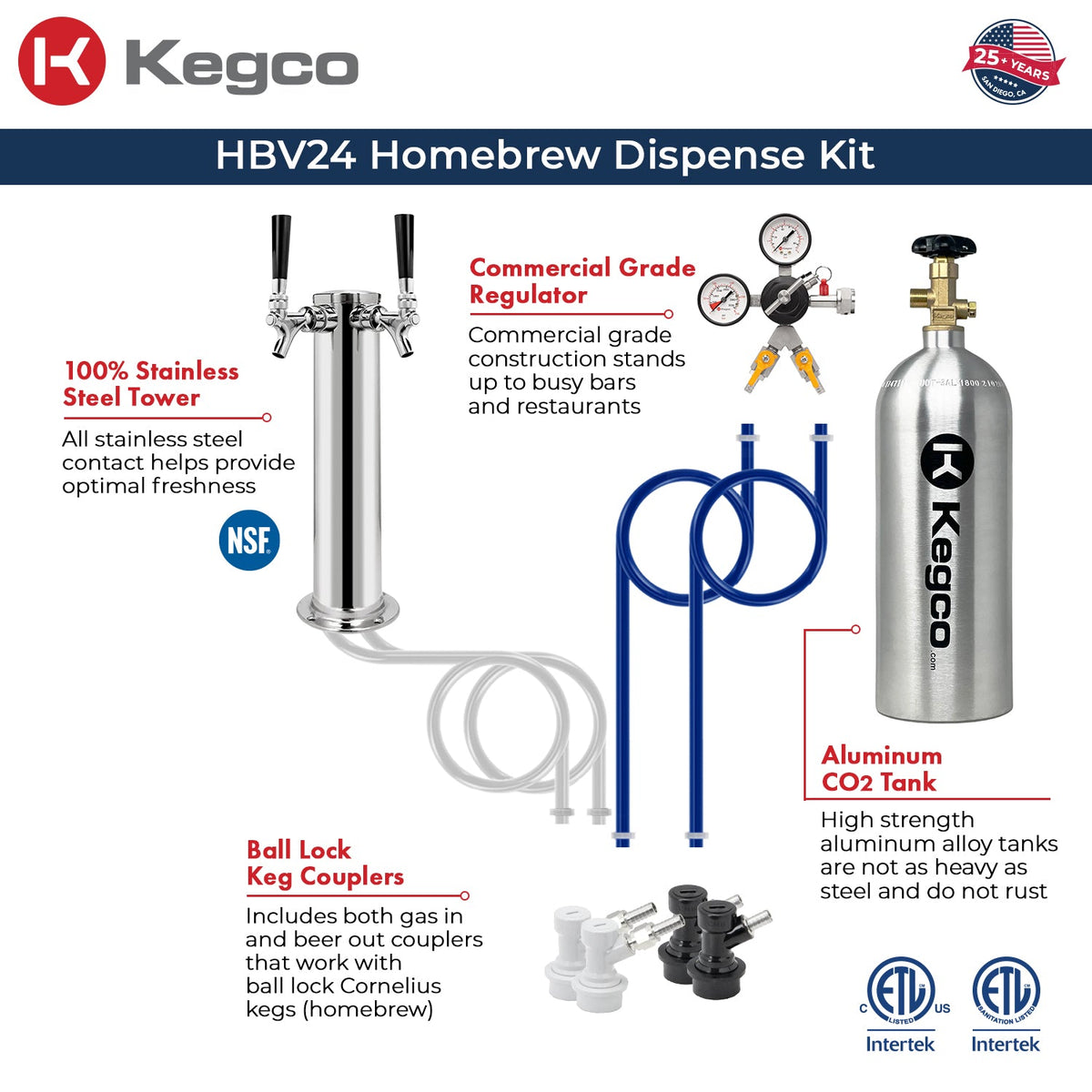 Kegco HBHK38SSU-2 Kegerator dispense system