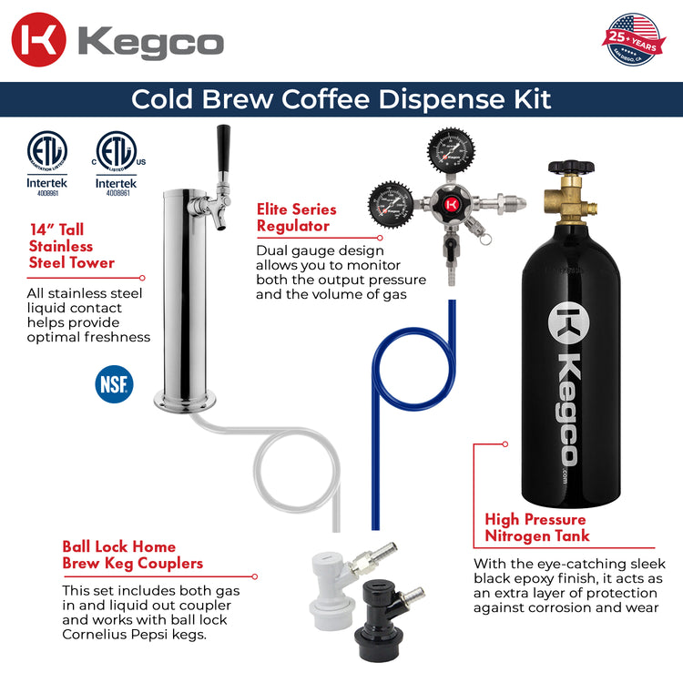 cold brew coffee kegerators dispense kit