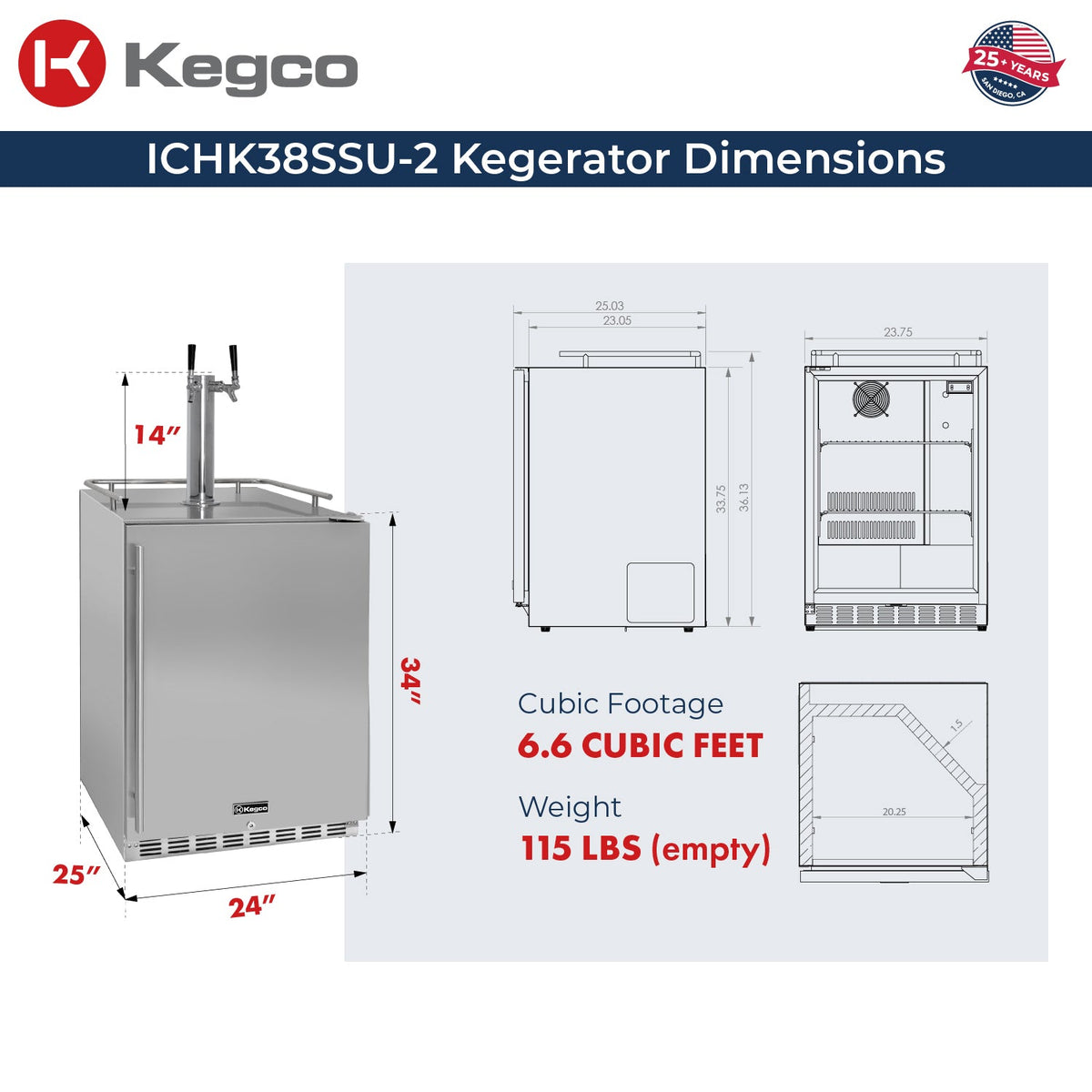 ICHK38SSU-2 Dimensions