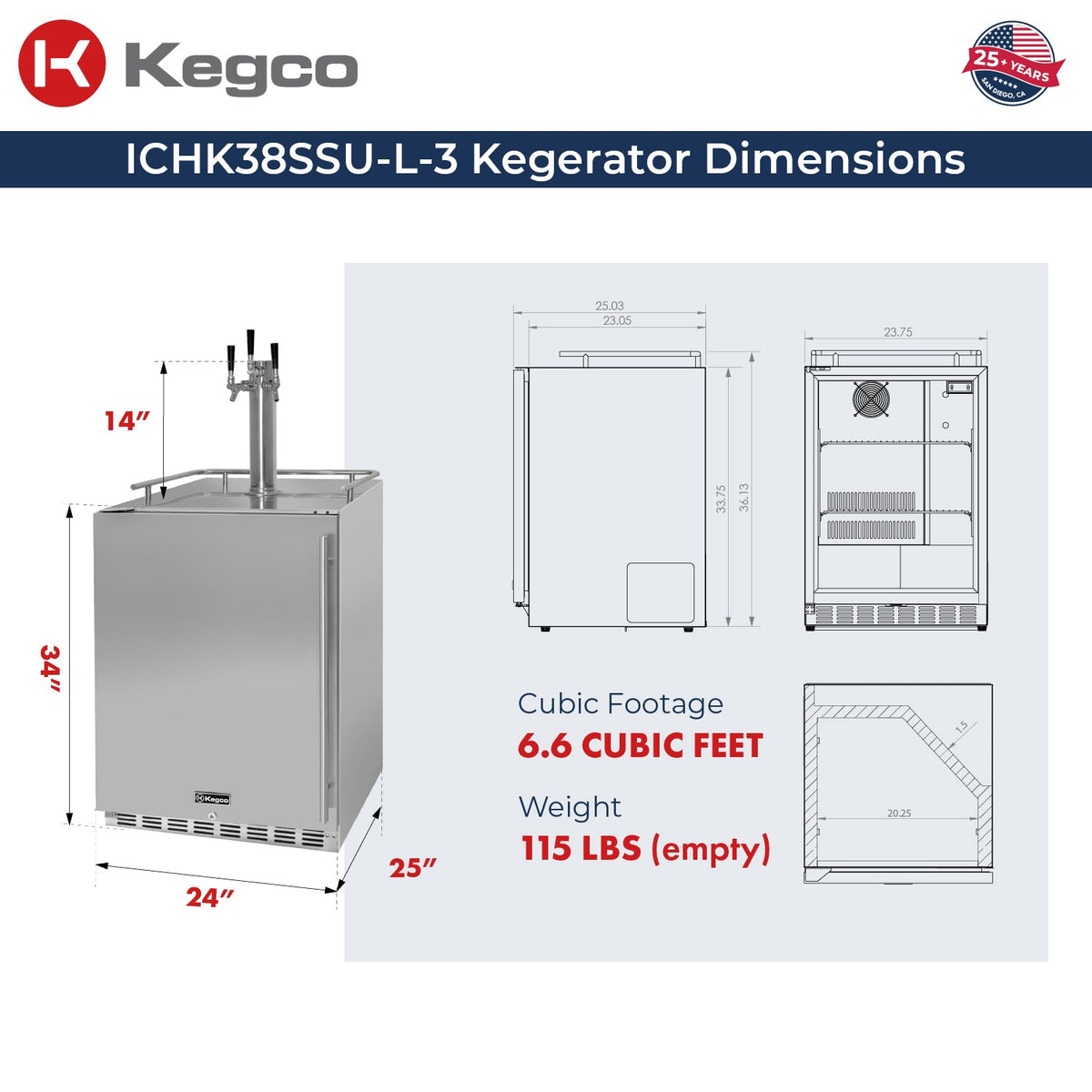 ICHK38SSU-3 Dimensions