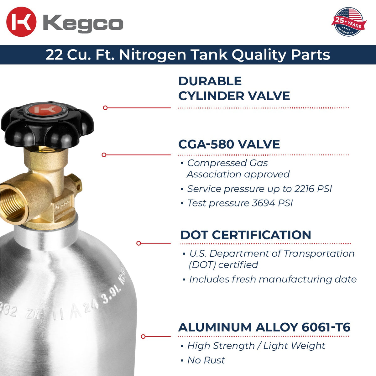 KCN22S Nitrogen Tank Parts