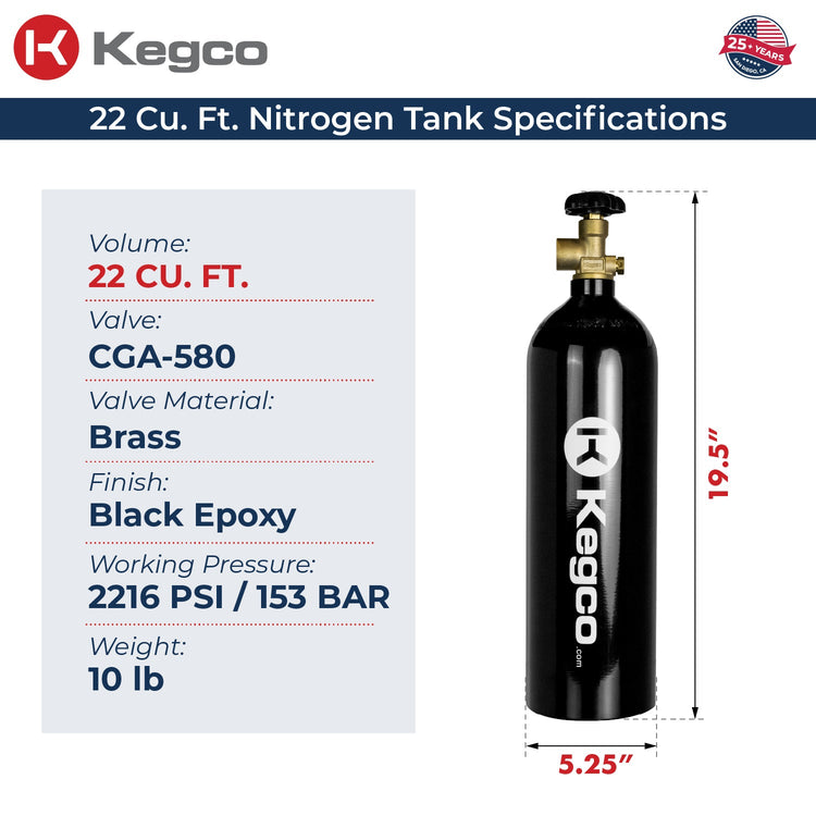 KCN22 Nitrogen Tank Specifications