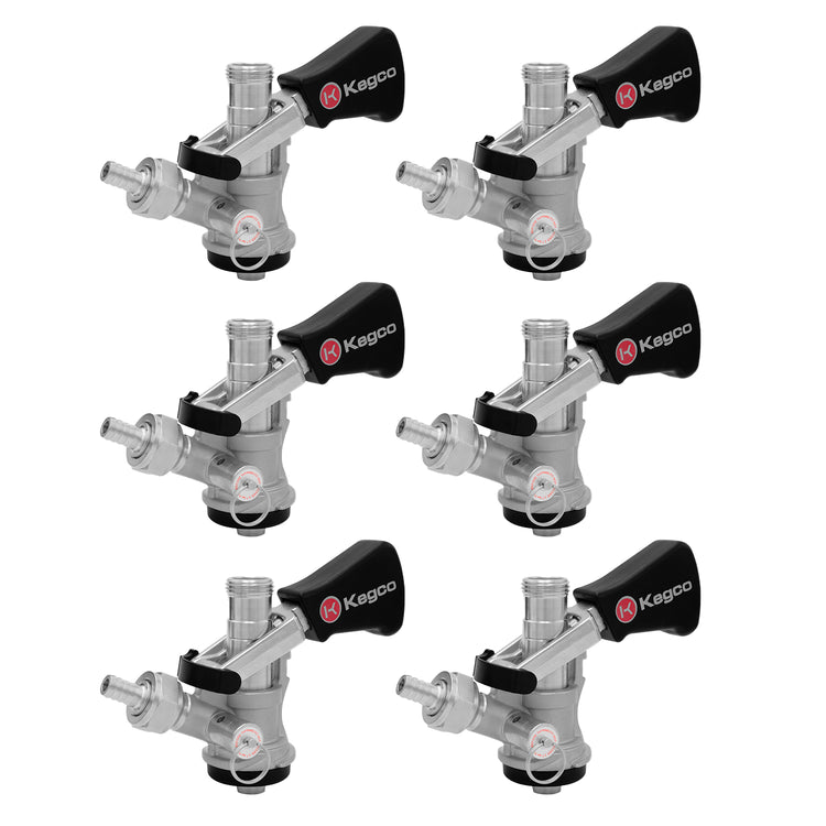 S System Keg Tap Coupler with Ergonomic Handle - Set of 6