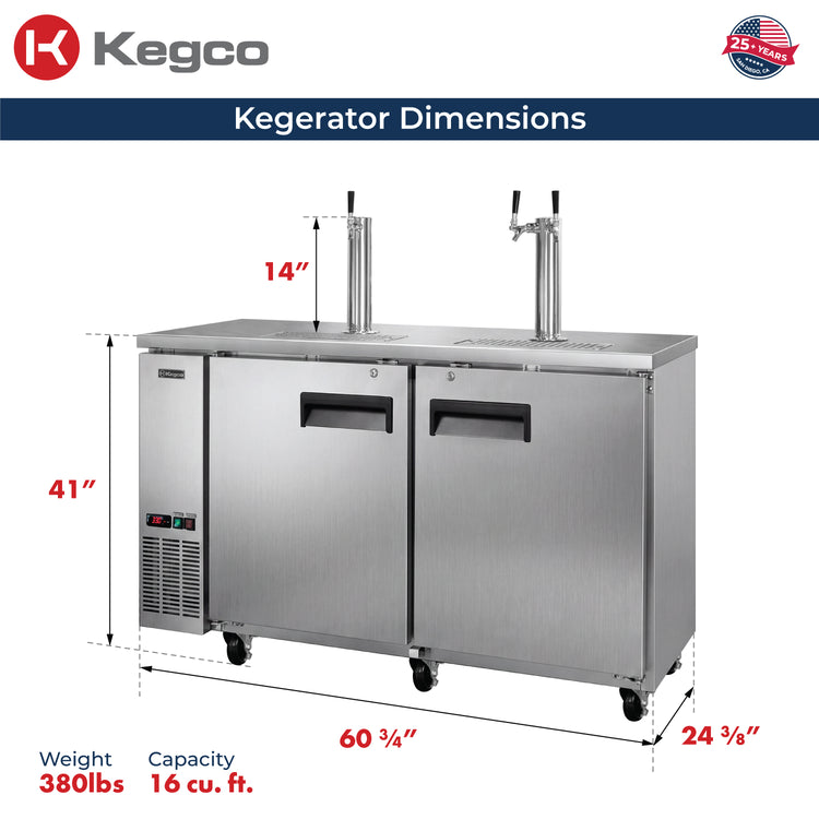 commercial kegerator dimensions