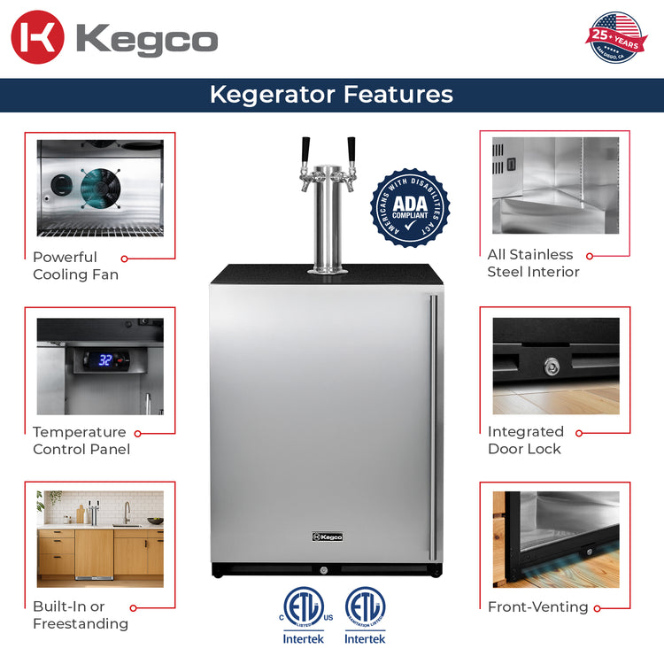 V32ADABSL-2 Kegerator Features