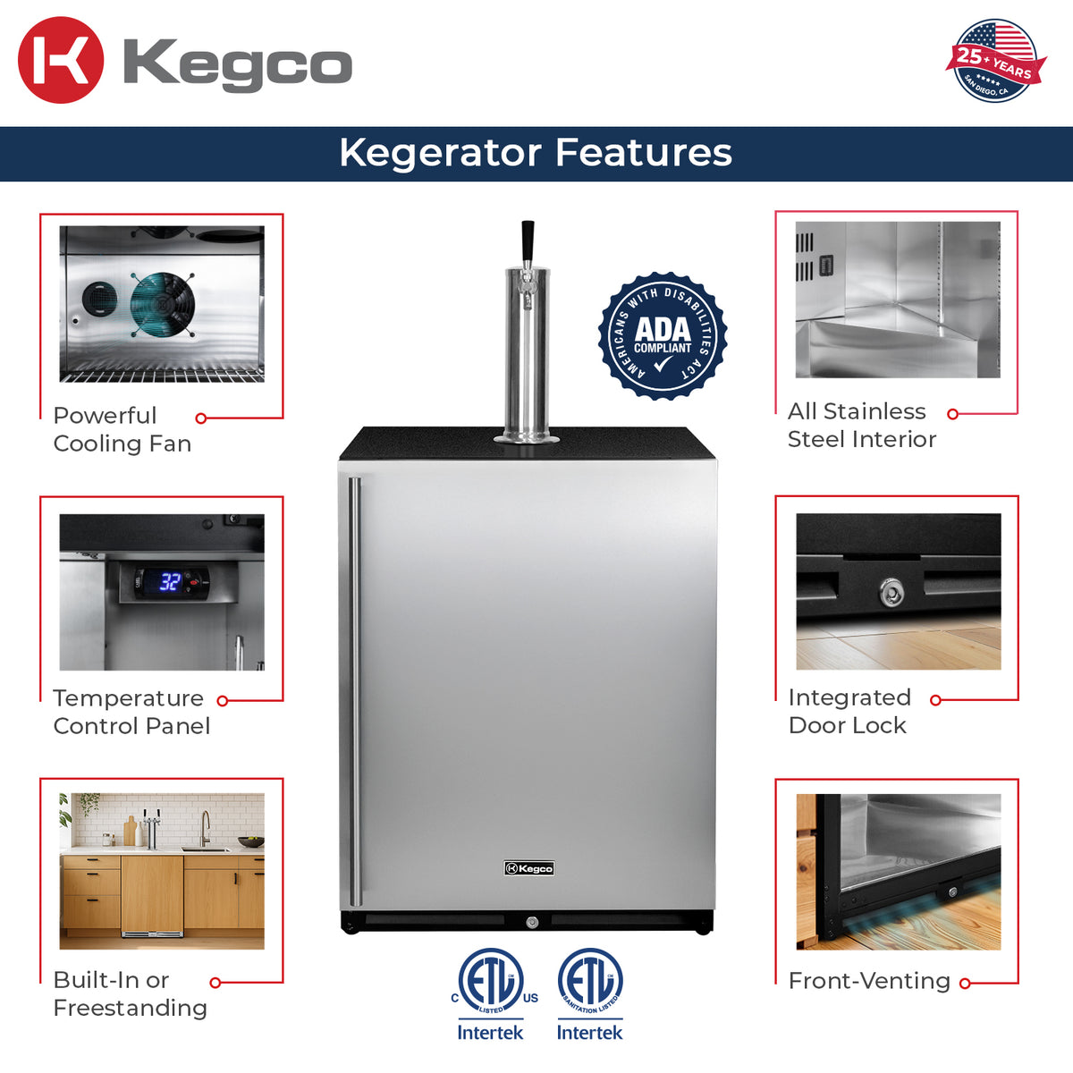 V32ADABSR-1 Kegerator Features