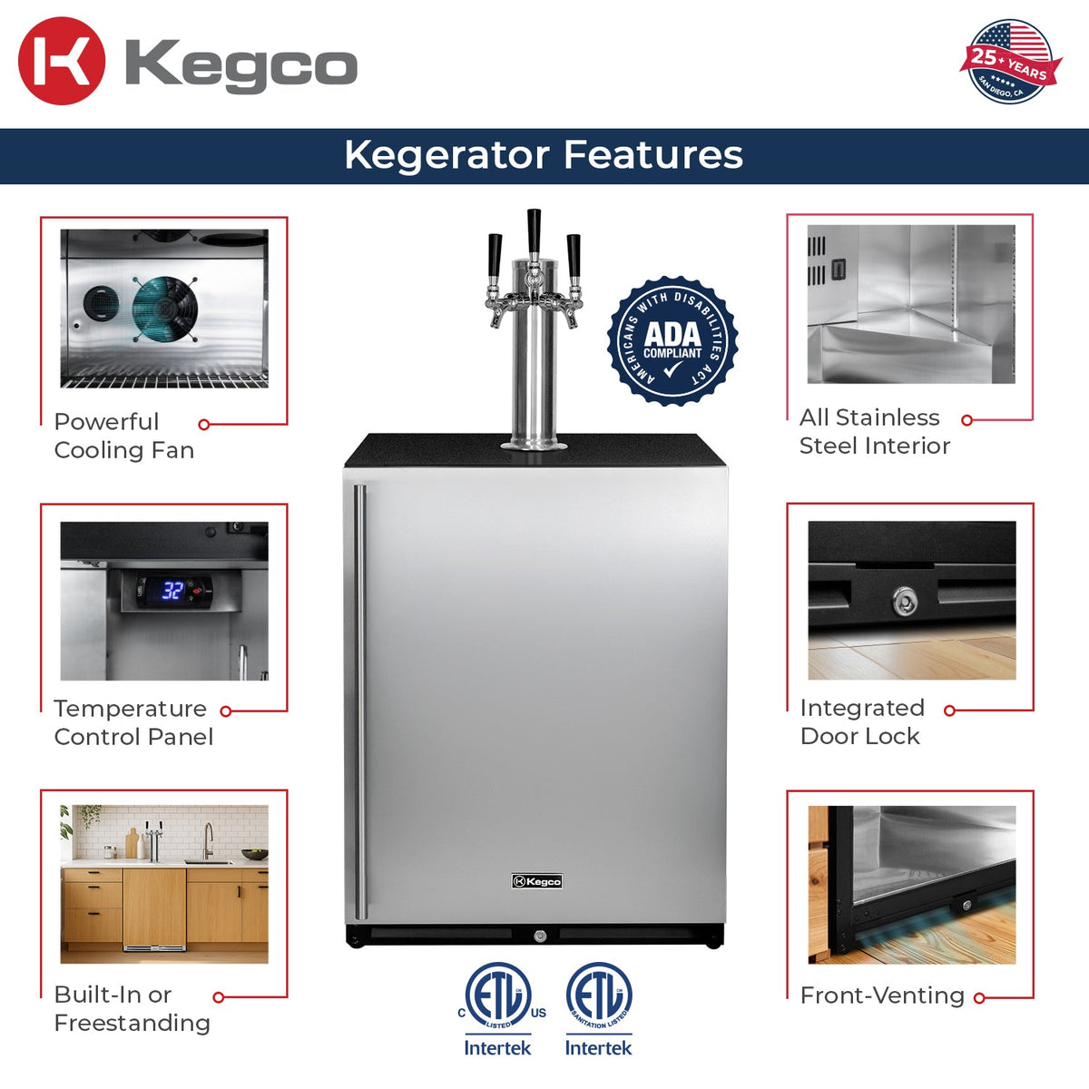 V32ADABSR-3 Kegerator Features