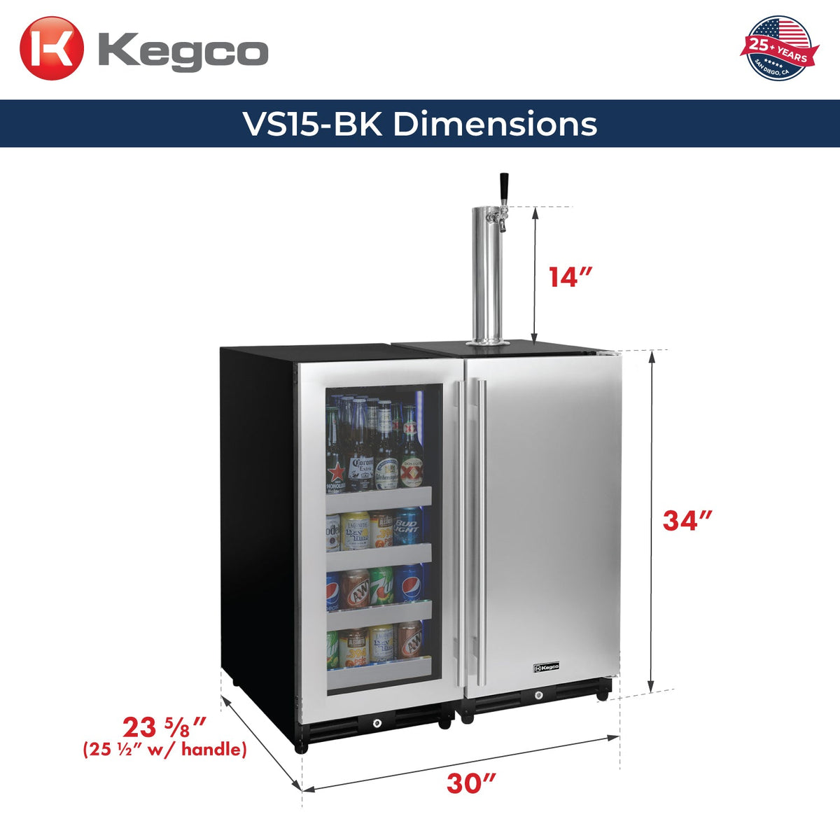 VS15-BK Dimensions