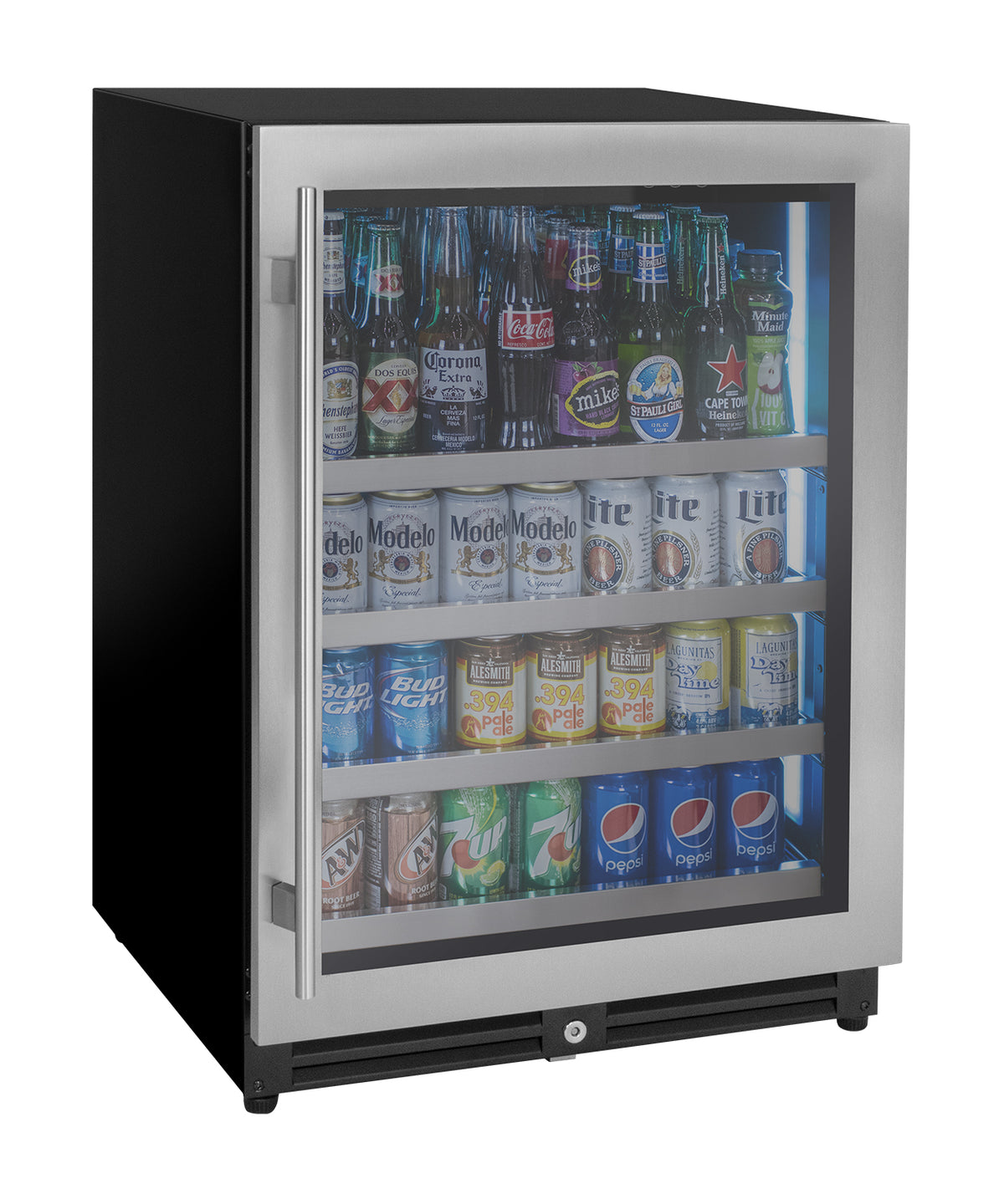 24" Wide Reserva Series Stainless Steel Right Hinge Beverage Center