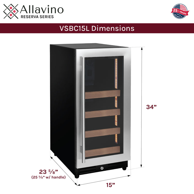 beverage center dimensions