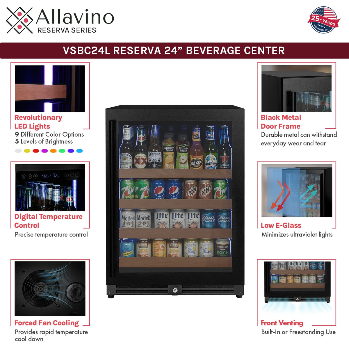 VSBC24L-BR beverage center features
