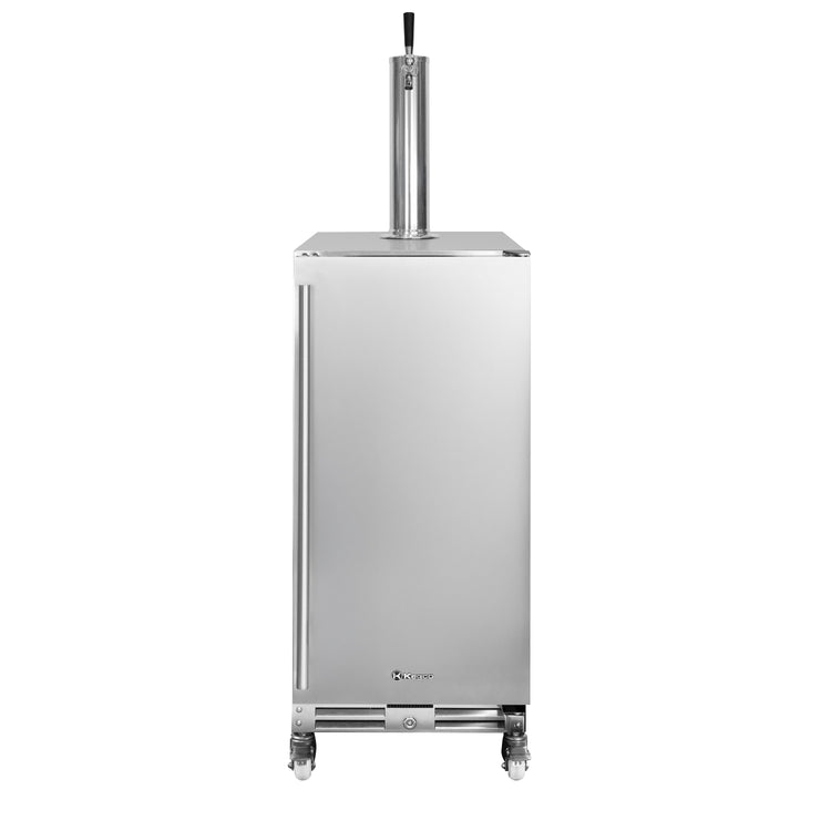 15" Wide Commercial Outdoor Right Hinge Carbonated Water Kegerator