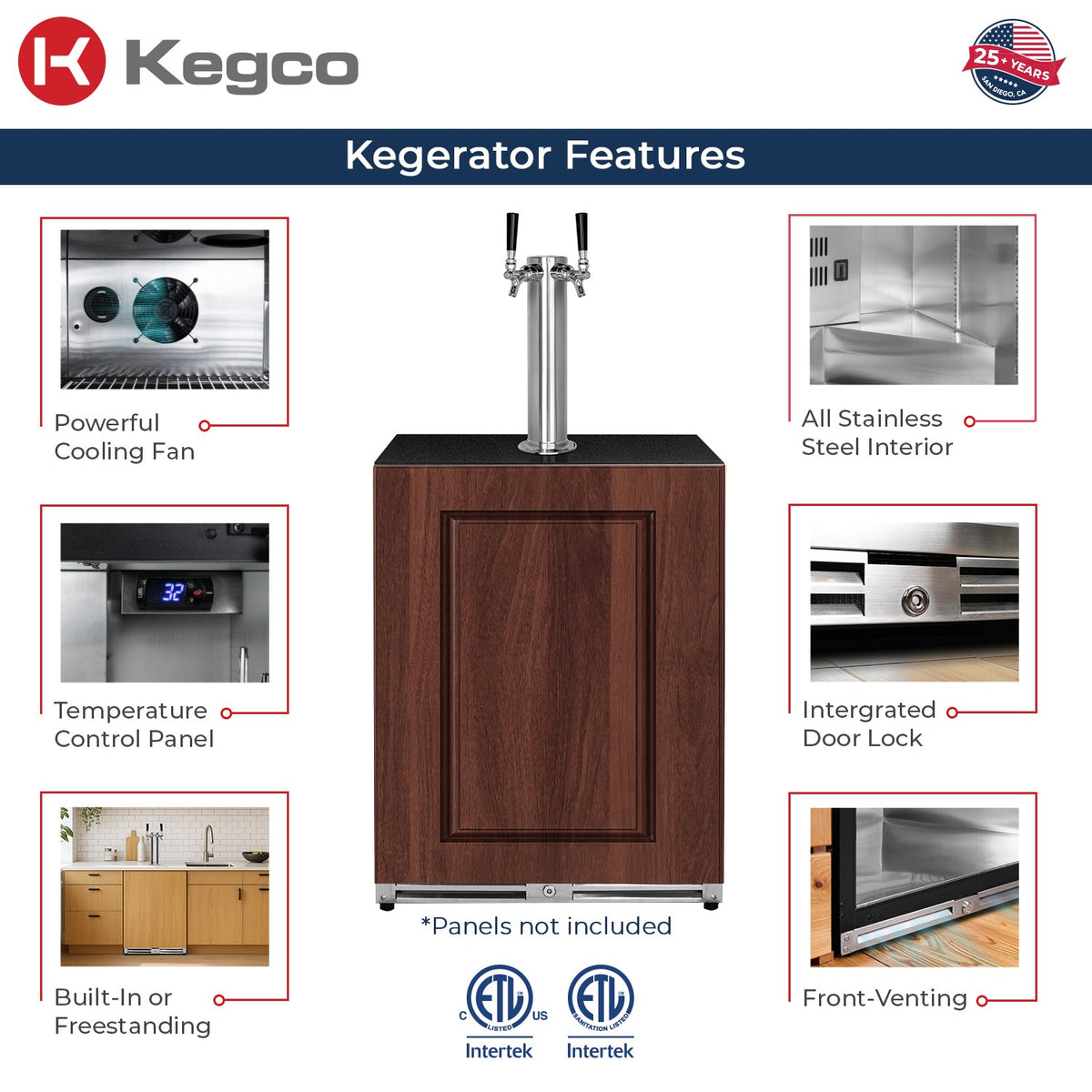 Kegco V24UPRR-2 Features