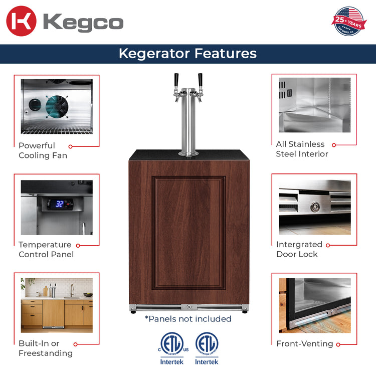 Kegco V24UPRR-2 Features