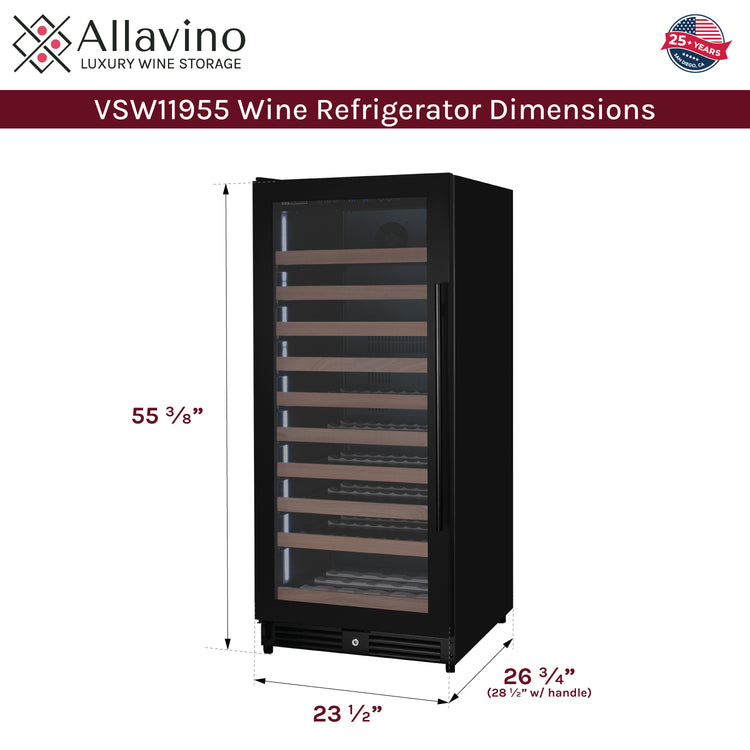 Allavino Reserva VSW11955S-1BL dimensions
