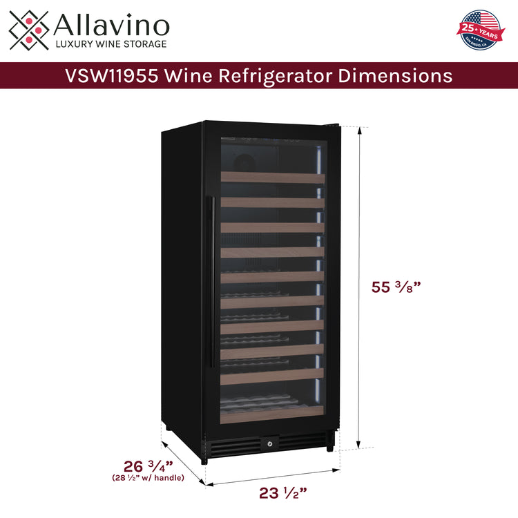 Allavino Reserva VSW11955S-1BR dimensions