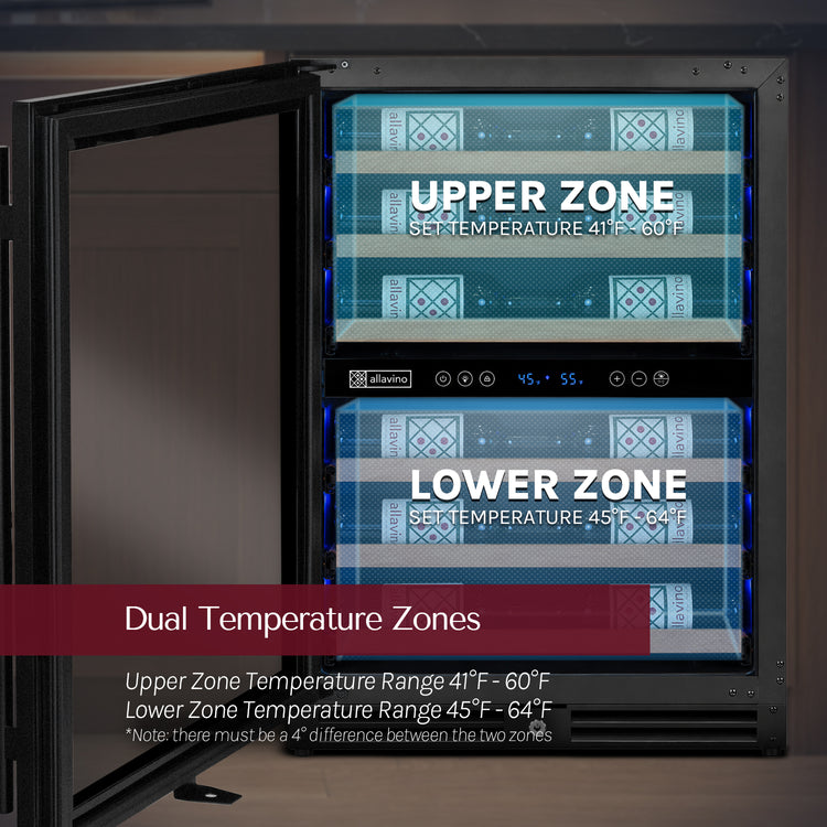dual zone two separate temperature controls