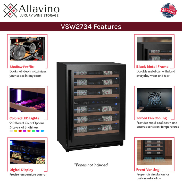 allavino wine refrigerator features