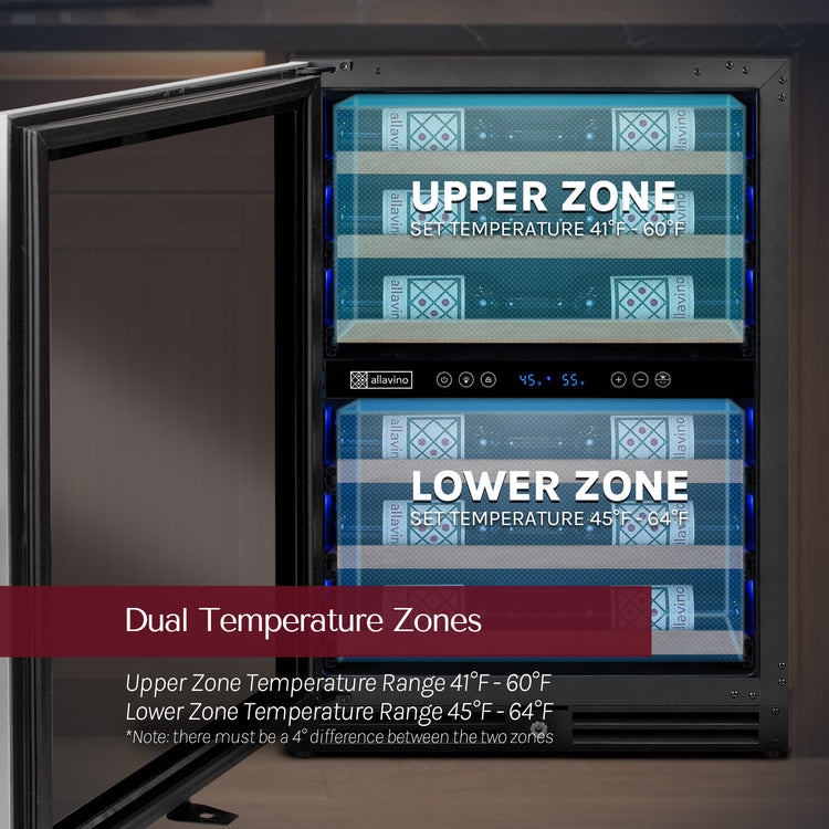 dual zone two separate temperature controls