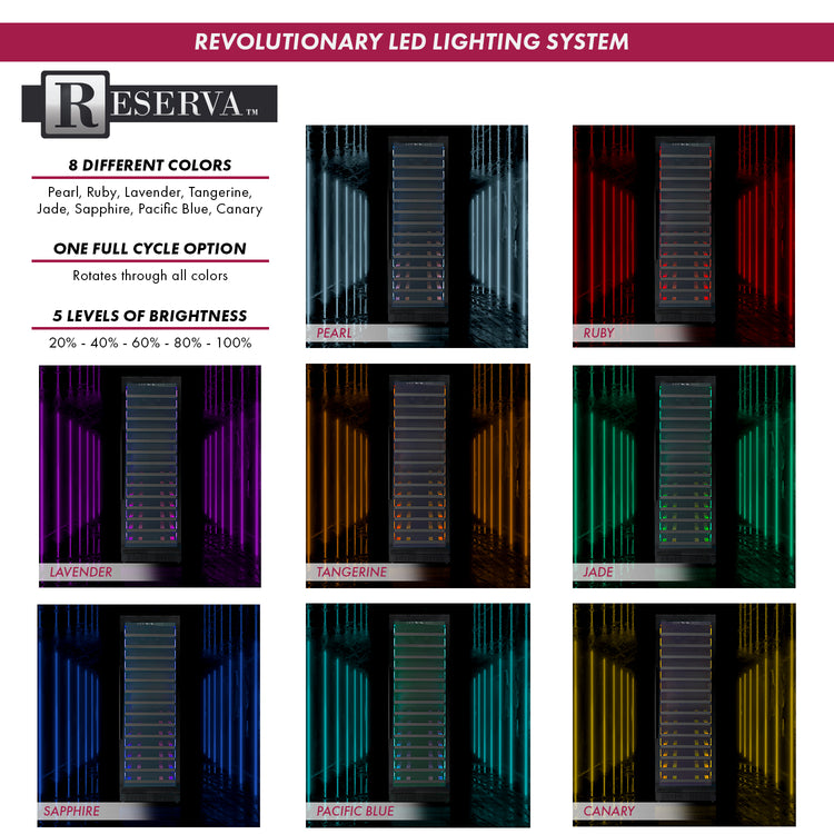 Allavino Reserva VSW6771S-1B 9 LED Light Color Options