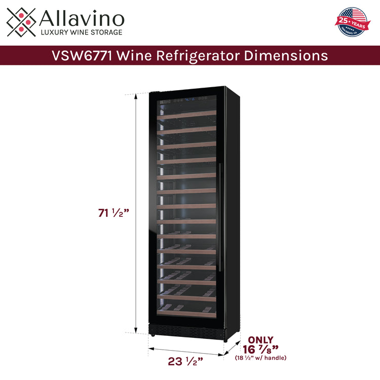 Allavino Reserva VSW6771S-1BL-WD dimensions