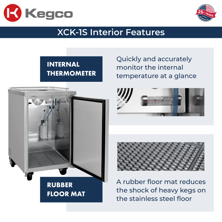 XCK-1S-4 Kegerator Interior features