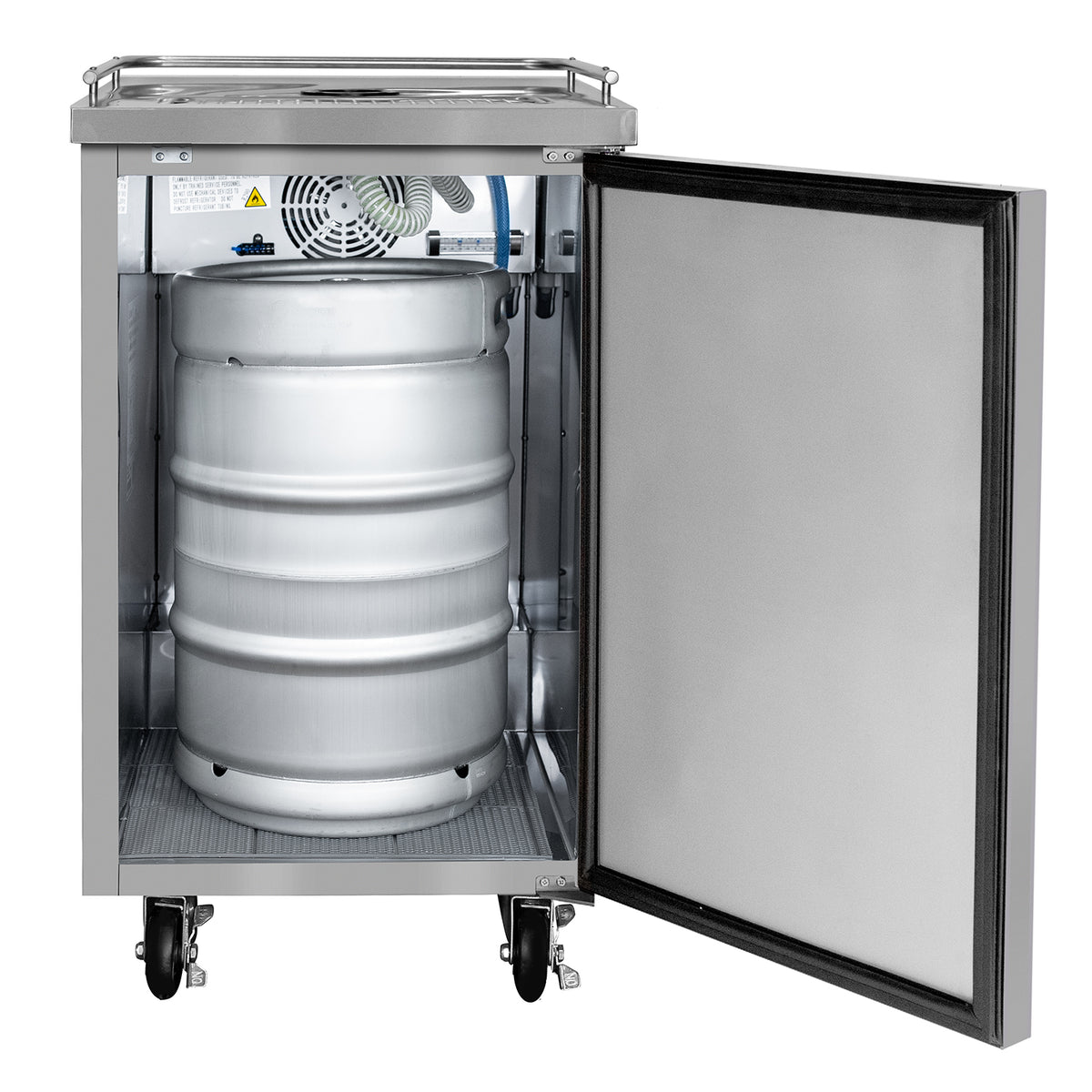 24" Wide Four Tap All Stainless Steel Commercial Kegerator with Kit