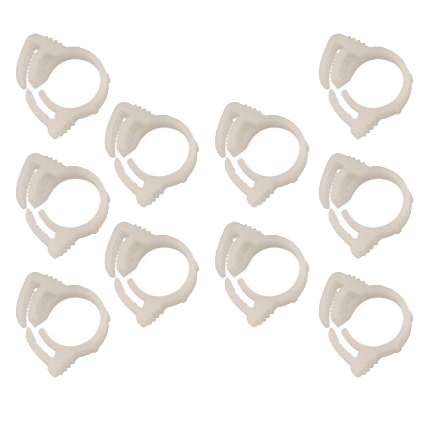 Pack of 10 Reusable Plastic Snap Clamps for 3/16