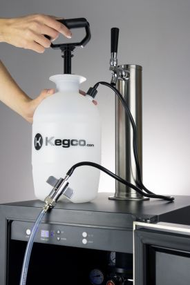 Kegco Deluxe Kegerator Cleaning Kit Pressurized Hand Pump Keg Beer Line Cleaner