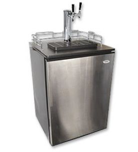 Kegerator Haier HBF05EBSS 2 Dual Faucet Tap Keg Beer SS