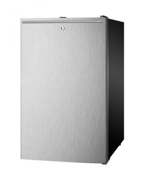 Photo of 4.1 Cu. Ft. Compact Refrigerator/Freezer - Stainless Steel Door